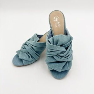 NWOT SEYCHELLES Denim Knot Slide Sandals – Size 7